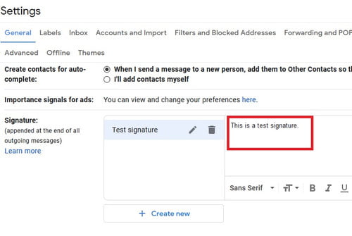 How to change your Gmail signature